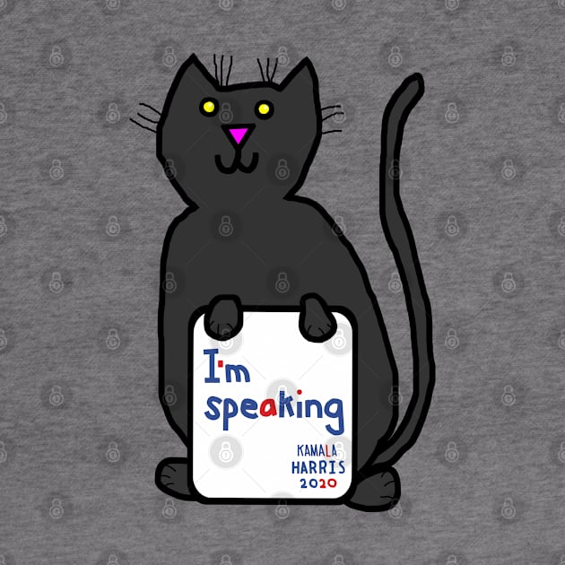 Kamala Harris Support Cats VP Debate Quotes Im Speaking by ellenhenryart